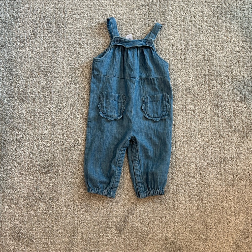 Denim Blue Baby Overalls 6-12 months